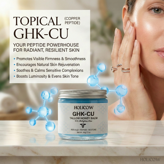 GHK-CU Whipped Tallow Honey Balm with Methylene Blue