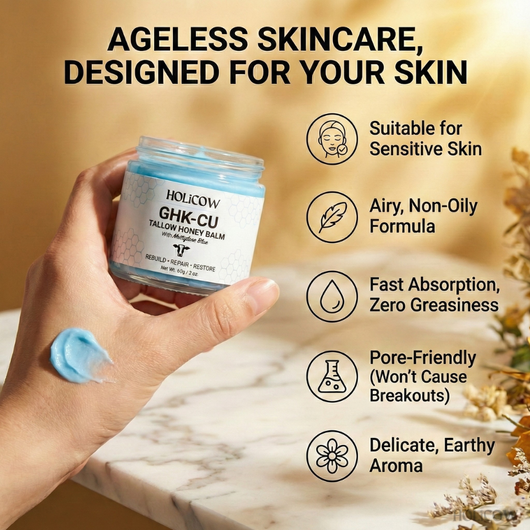 GHK-CU Whipped Tallow Honey Balm with Methylene Blue Holicow GHK-CU Whipped Tallow Honey Balm with Methylene Blue Holicow